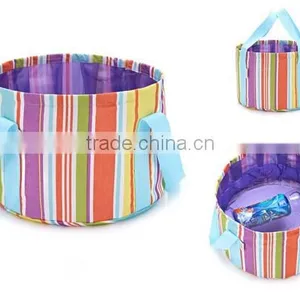 Foldable Wash Basin With Portable Carry Pouch Outdoor Water Bag Wash Bucket thumbnail-1