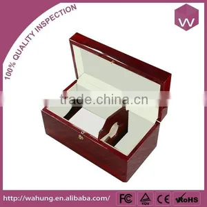 Faux Leather Wine Box Wood With Handle for Sale thumbnail-2