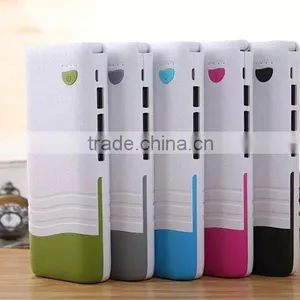 Portable Power Bank for Smartphones 12000mAh FashionableTriple USB Out With Table Lamp thumbnail-3