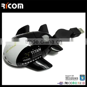 Factory USB Optical Airplane Shape Cute Mouse For Promotional Gift thumbnail-2