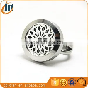Fashion Stainless Steel Locket Ring, Flowers Ring, Perfume Ring thumbnail-3