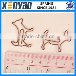 Hight Quality Promotional Gifts Custom Logo Metal Gold Dog Shape Paper Clips thumbnail-3