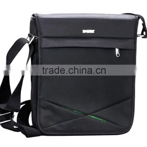 Black Durable Fabric Padded Protective Sling Bag for Tablet PC thumbnail-1