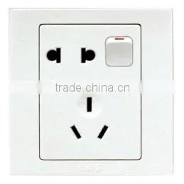 10A 250V, 2/3 Pin 2 Way Wall Socket thumbnail-1