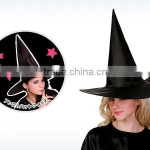 Adult Ladies Black Witch Fancy Dress Costume Accessory Halloween Witches Hat thumbnail-5