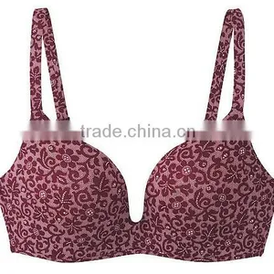 2014 New Arrival Ladies Underwear Flower Seamless Wireless Soft Comfortable Bra thumbnail-1