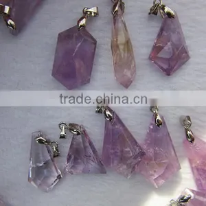 Wholesale Amethyst Crystal Pendant With Stainless Steel thumbnail-4