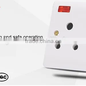 Hot Sale Round Pin Electrical Switch Socket With Neon thumbnail-3