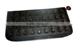Black Wallet With Skull Studs thumbnail-1