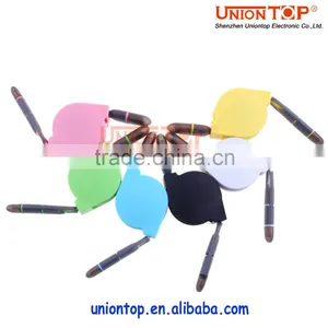 Wholesale 2 in 1 Colorful Fast Charging Retractable 5pin Micro Usb Cable for Android thumbnail-3