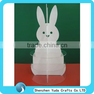 Funny Rabbit Shape Acrylic Party Cake Stands, Easy Detachable 3 Tier Cupcake Display thumbnail-1