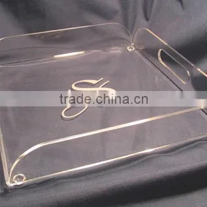 Manufacture Customized Stackable Colorful Acrylic Luxury Serving Tray Wholesale Price, High Quality thumbnail-2