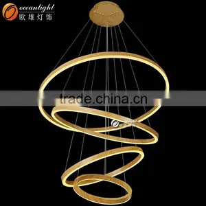 Frosted Crystal Pendant Lamp Wood Pendant Lamp LED Ring Pendant Lamp OM66138 thumbnail-5