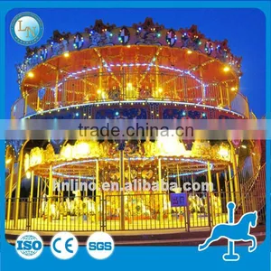 2016 Amusement Park Carousel Rides Carousel Horses Kids Rides Double Carousel for Sale thumbnail-3