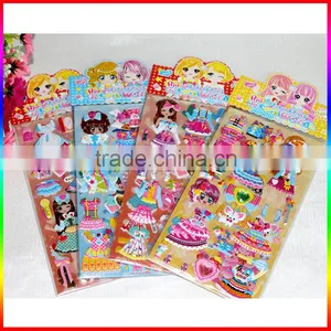 Foam Girl Puffy Stickers Princess Dress Up Sticker for Promotional thumbnail-1