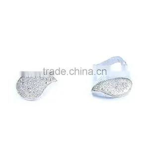 Popular Sterling Silver Set Tiny CZ Mirco Pave Setting Simple and Beautiful thumbnail-4