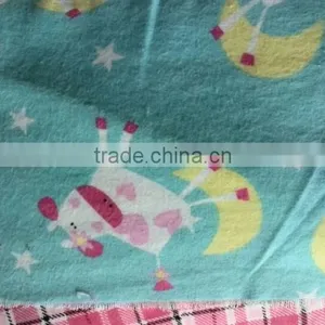 Two Side Brush Printed Cotton Flannel Fabric thumbnail-4