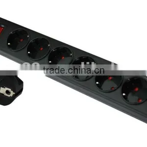 Vcom 6-OUTLET NOISE FILTER SURGE PROTECTOR- in Line Power Switch/extension Cord--black thumbnail-1