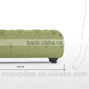 Living Room Fabric Round Ottoman for Round Bed thumbnail-2
