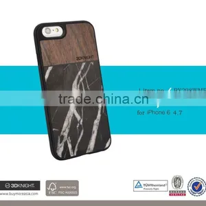 Newest Real Wood TPU Marble Mobile Phone Case For Apple Iphone 6 6s Plus thumbnail-3