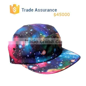 Galaxy Print 5 Panel Camper Hat Cap,Design 5 Panel Hat , 5 Panel Hat Wholesale Hats Caps thumbnail-1