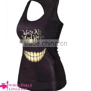 Black Tank Top for Women Halloween Style Tops 2015 New thumbnail-2