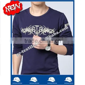 Printed Round-neck Men's Long Sleeve T-shirts thumbnail-1