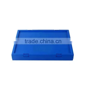 Plastic Turnover Storage Folding Box With Hinged Lid thumbnail-4