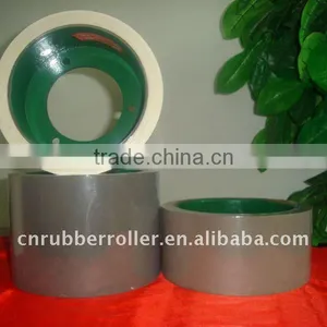 4" SBR Brown and White Iron Cast Drum Rice Huller Rubber Roller thumbnail-3