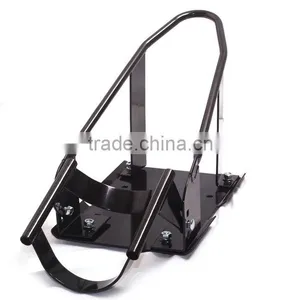 Steel Wheel Chock Holder Fit for 15"-19' Motorcycle Wheels 1500lbs Wheel Stopper SMI3115 thumbnail-1