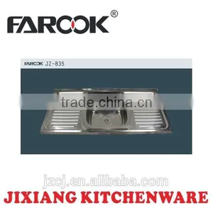 JZ-835 100x50 Stainless Steel Kitchen Sink With Cook thumbnail-1