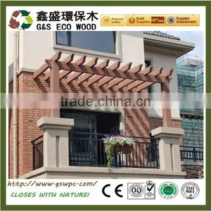 Eco-friendly Composite Outdoor WPC Pergola Easy Install Round Pergola thumbnail-1
