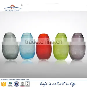 Mini Decorative Blown Mosaic Glass Mirror Vase for Florist thumbnail-1