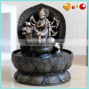 Black Colour Fengshui India Buddha Water Fountain With Light thumbnail-2