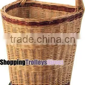 Wholesale Wicker Shopping Cart on Wheels,wicker Shopping Trolleys Wholesale thumbnail-1