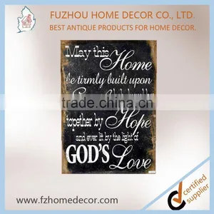 Hot Sell Linen Printing Wooden Wall Plaque With Good Quanlity for Home Use thumbnail-2