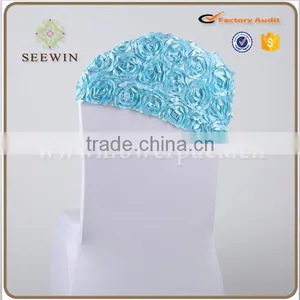 Half Back Rosette Chair Cover for Wedding thumbnail-1