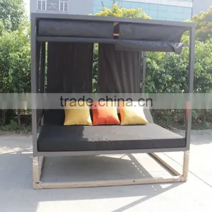 Fashion Aluminium Sunbed Outdoor Sofa Bed With Canopy thumbnail-4