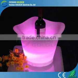 Computer Control Plastic Battery Rechargeable Ice Bucket Illuminated LED Beer Cooler thumbnail-5