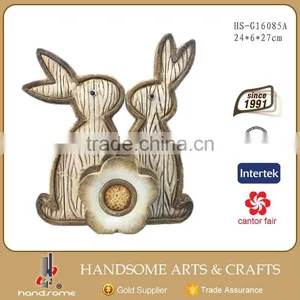 9 Inch Resin Gift Indoor Home Decoration Rabbit Statues Animal Sculpture thumbnail-5
