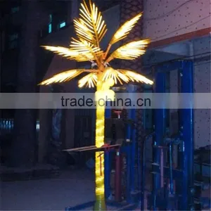 Pink Artificial LED Lights Palm Tree Led Light Show Tree and Flowers Artificial Purple Palm Tree thumbnail-2