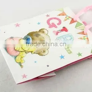 Printed Foldable Gift Bag With Bear Pattern/ Shopping Paper Bag thumbnail-2