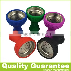 Hot Selling Silicone Hookah Bowl New Funnel Stainless Iron Bowl thumbnail-1