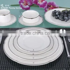 13PCS Flower Surface White Ceramic Dinnerware/tableware Set thumbnail-1
