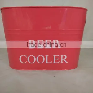 Manufacture Good Quality Full Color Painting Galvanized Beer Bucket thumbnail-1