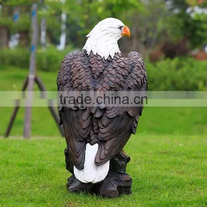 Wholesale Home Decor High Quality Fiberglass Eagle Animal Resin Sculptures thumbnail-5