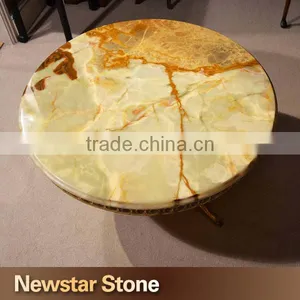 Round Onyx Stone Table Top Styles thumbnail-1