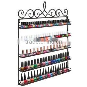 5 Tier Black Metal Scrollwork Design Nail Salon Polish Display Rack thumbnail-1