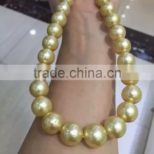 Best Real 11-12mm Golden South Sea Pearl Strands thumbnail-2