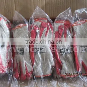 DDSAFETY 10 Gauge Economic Beige T/C Shell Red Latex Coated Work Gloves thumbnail-4